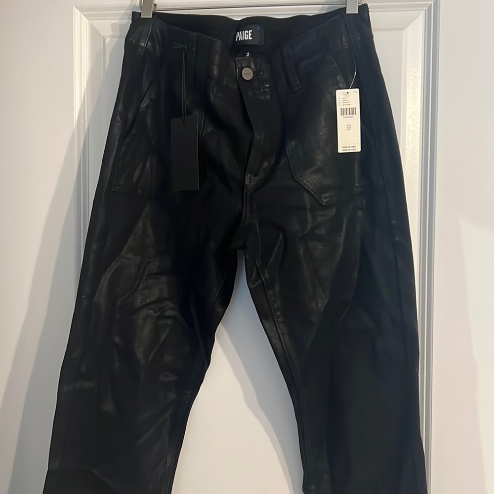 PAIGE coated denim jogger